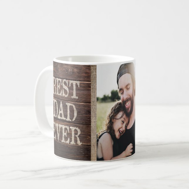 Mug Meilleure fête des pères toujours faite sur (Devant gauche)