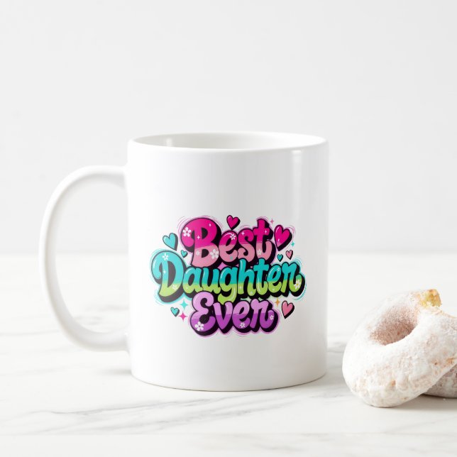 Mug Meilleure Fille Ever (Style 1) (Avec donut)