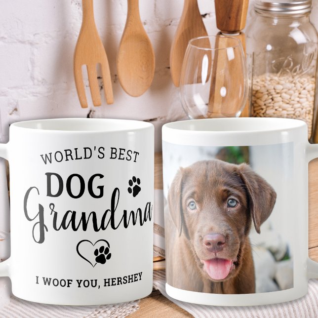 Mug Meilleure grand-mère de chien du monde Photo perso (Créateur téléchargé)