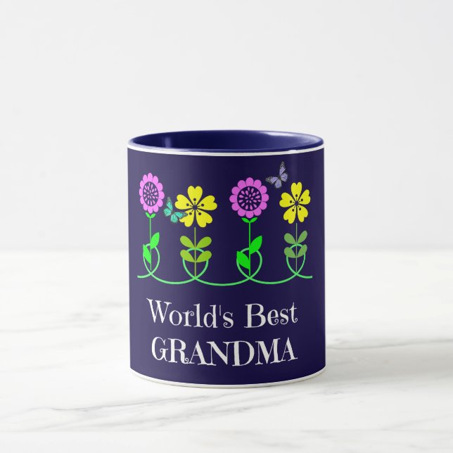 Mug Meilleure Grand-mère du Monde, (Centre)
