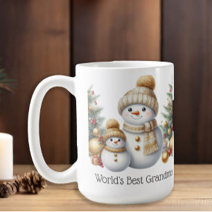 Mug Meilleure grand-mère du monde bonhomme de neige No