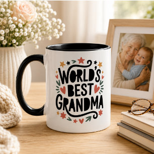 Mug Meilleure Grand-mère du Monde Photo Fête des Gra