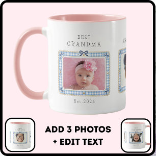Mug Meilleure Grand-mère Est Date Personnalisée 3 Phot