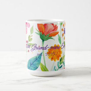 Mug Meilleure grand-mère Fête des Mères Floral lumineu