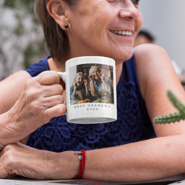 Mug Meilleure grand-mère jamais photo complète personn (Créateur téléchargé)