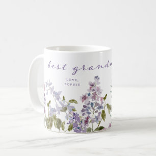 Mug Meilleure grand-mère   Jolie Fleurs Lilac Violette