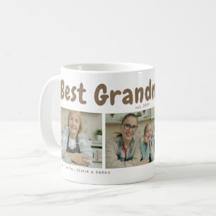 Mug Meilleure grand-mère marron ever 3 Collage de phot