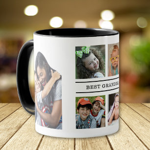 Mug Meilleure grand-mère Noir Et Blanc Petits-enfants