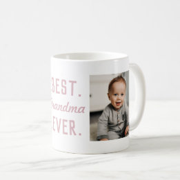 Mug Meilleure grand-mère rose personnalisée 2 Photo Mu