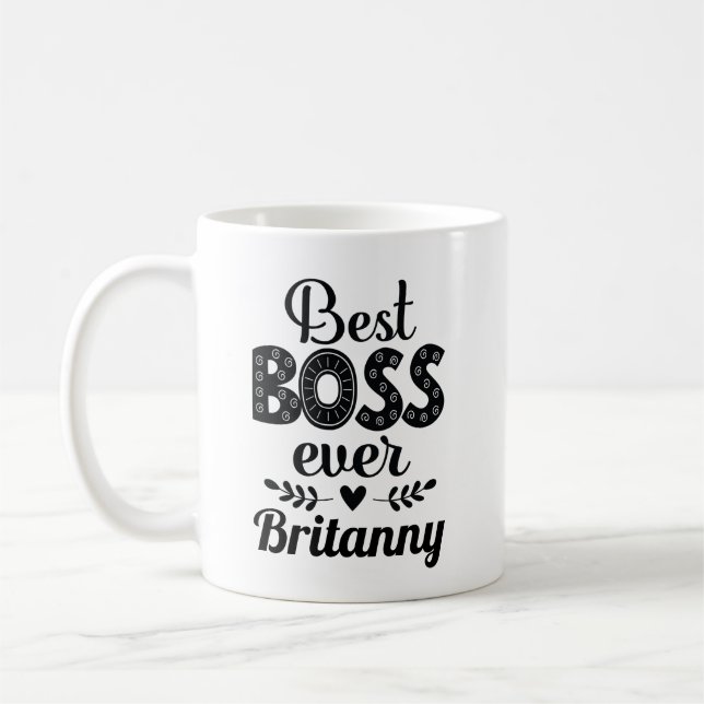 Mug Meilleure idée de cadeau pour Boss Ever (Gauche)