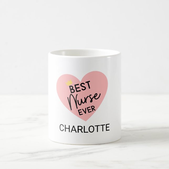 Mug "Meilleure infirmière jamais"-Un cadeau sincère po (Centre)