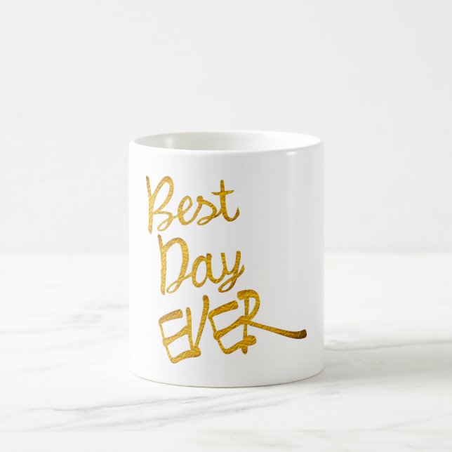 Mug meilleure journée jamais inspirationnelle joyeux d (Centre)