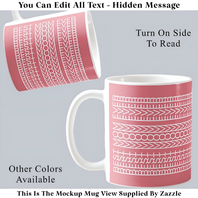Mug Meilleure Maman Cachée Message 141WP Objet Décorat (Créateur téléchargé)