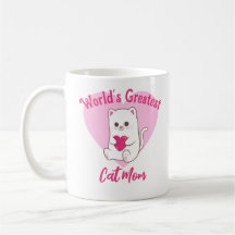 Meilleure maman chatte du monde Drôle mignon Coeur
