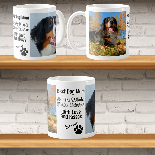 Mug Meilleure maman chien personnalisée 2 photo (Créateur téléchargé)