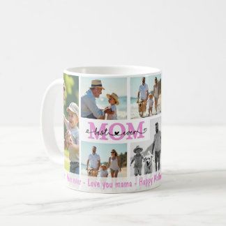 Mug Meilleure Maman Collage Photo, Personnalisé, Famil