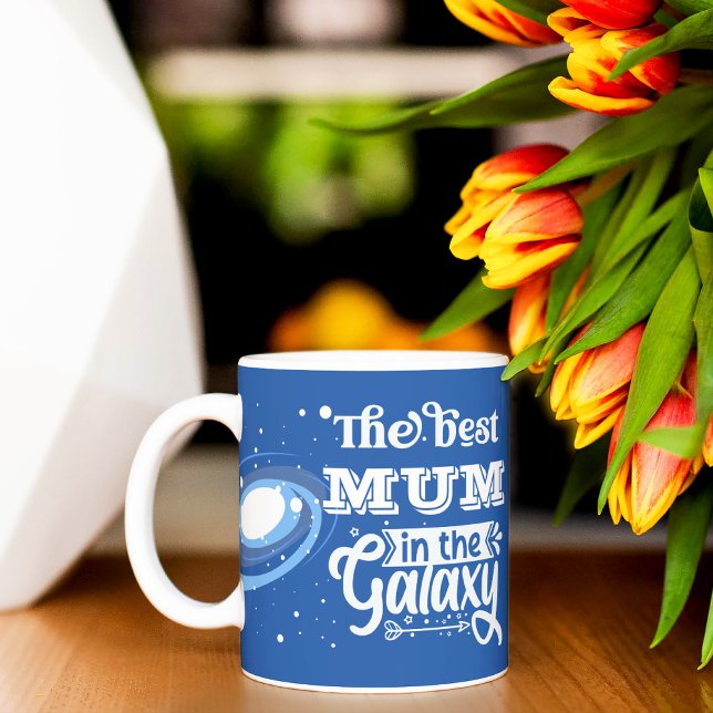 Mug Meilleure maman dans la galaxie mondiale trophée l (Créateur téléchargé)
