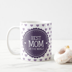 Mug Meilleure maman dans le monde Coeurs et Cercle vio