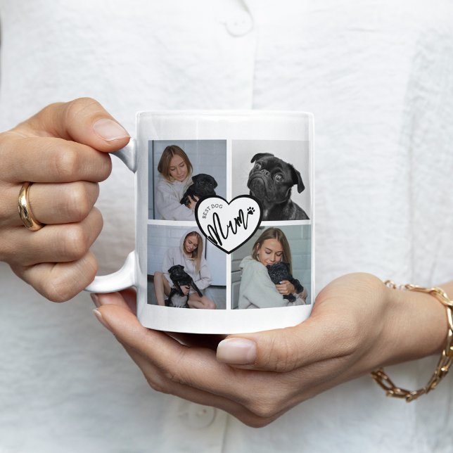 Mug Meilleure maman de chien | Collage de photos (Créateur téléchargé)
