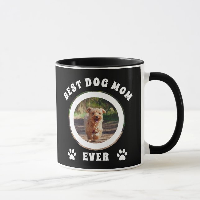Mug Meilleure maman de chien jamais personnalisée Phot (Droite)