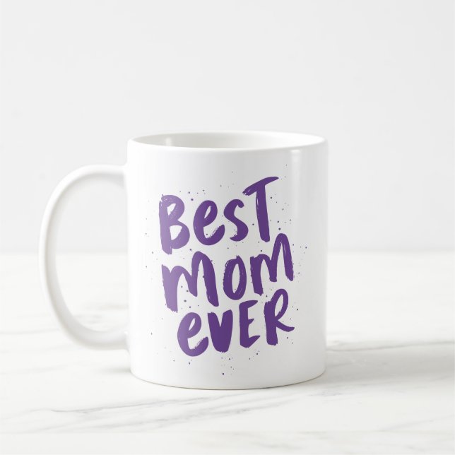 Mug Meilleure maman de la journée moderne de la mère v (Gauche)