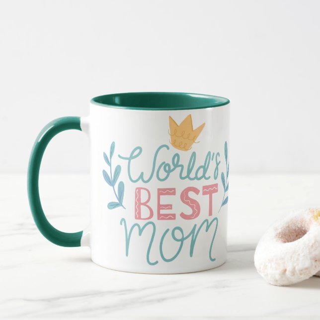 Mug Meilleure maman du monde | Café de la fête des mèr (Avec donut)