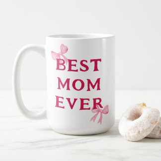 Mug Meilleure Maman Ever Rose Minimal Cadeau de Fête d