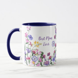 Mug Meilleure Maman Fleurs de jardin d'été du printemp