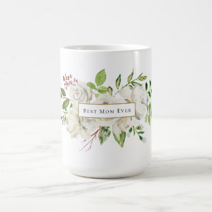 Mug Meilleure maman Fleurs dorées Fleurs dorées Cadeau
