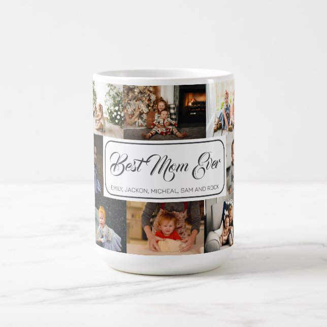 Mug Meilleure maman Jamais Custom Photo Collage Modern (Centre)