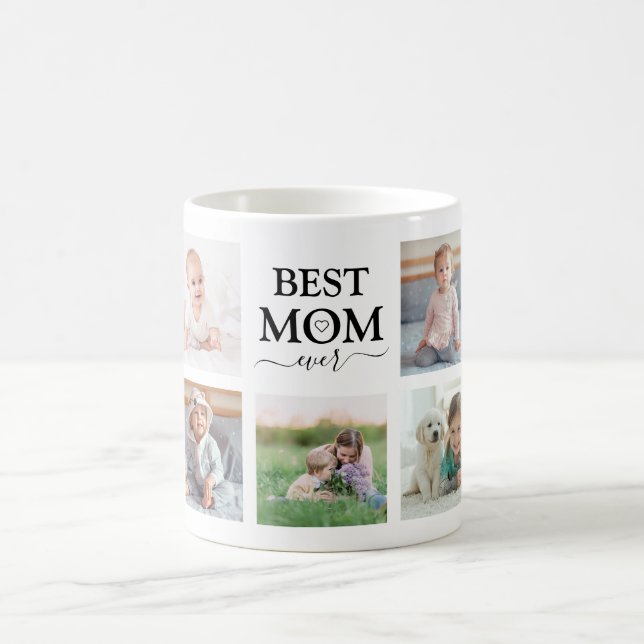Mug Meilleure maman Jamais Famille Collage de photos (Centre)