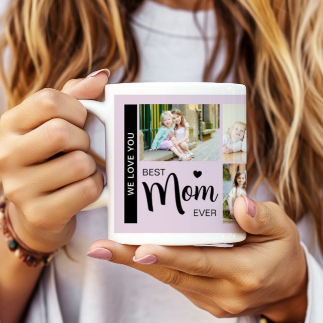 Mug Meilleure Maman Jamais Fête des mères Photo Lilac  (Best Mom Ever Mothers Day Photo Lilac Purple Coffee Mug)