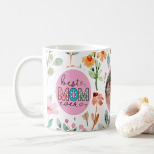 Mug Meilleure maman jamais Fleur sauvage Photo Fête de
