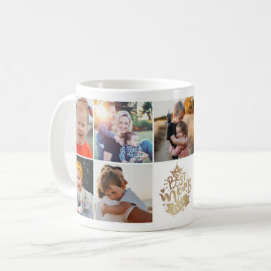 Mug Meilleure Maman Jamais Gold Letter 9 Photo Collage