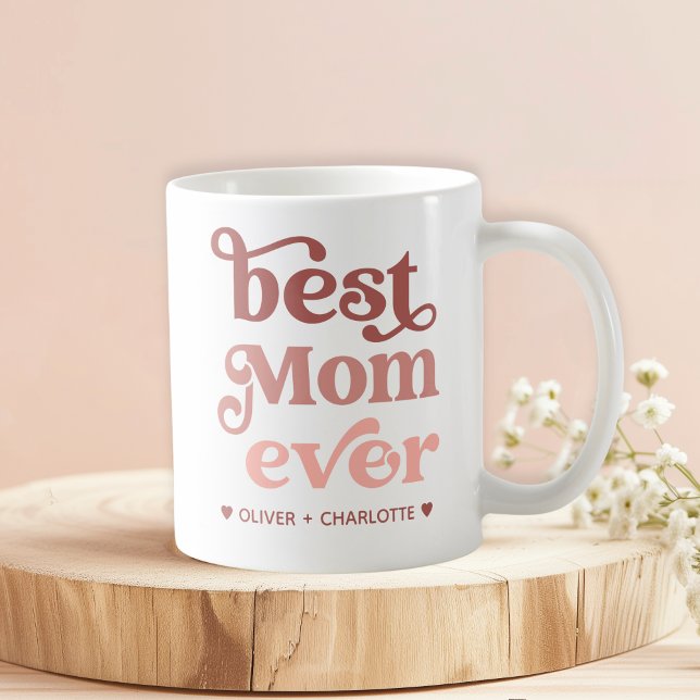 Mug Meilleure maman Jamais Moderne Maman Enfants Noms  (Créateur téléchargé)