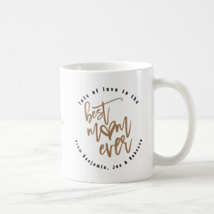 Mug Meilleure maman jamais nom maman Gold Artsy Script