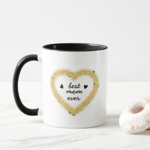 Mug Meilleure maman jamais or coeur muqueuse