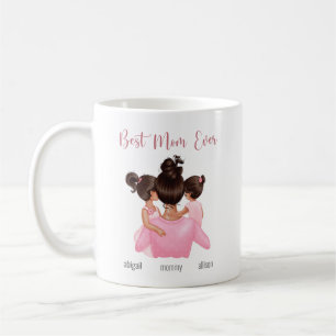 Mug Meilleure maman jamais personnalisée Aquarelle ro