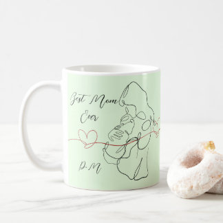 Mug Meilleure maman Jamais tendance une ligne Coeur de