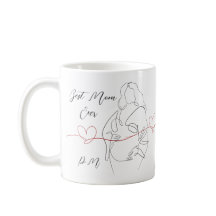 Meilleure maman Jamais tendance Une ligne Coeur de