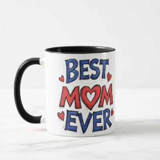 Mug Meilleure maman jamais typographie rustique avec c