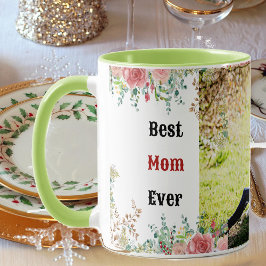 Mug Meilleure maman jamais verdure Floral mère bébé ph