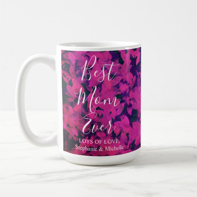 Mug Meilleure Maman Jardin Floral Rose (Gauche)