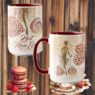 Mug Meilleure maman Jour Danseuse Coeur Spiral Mère's 