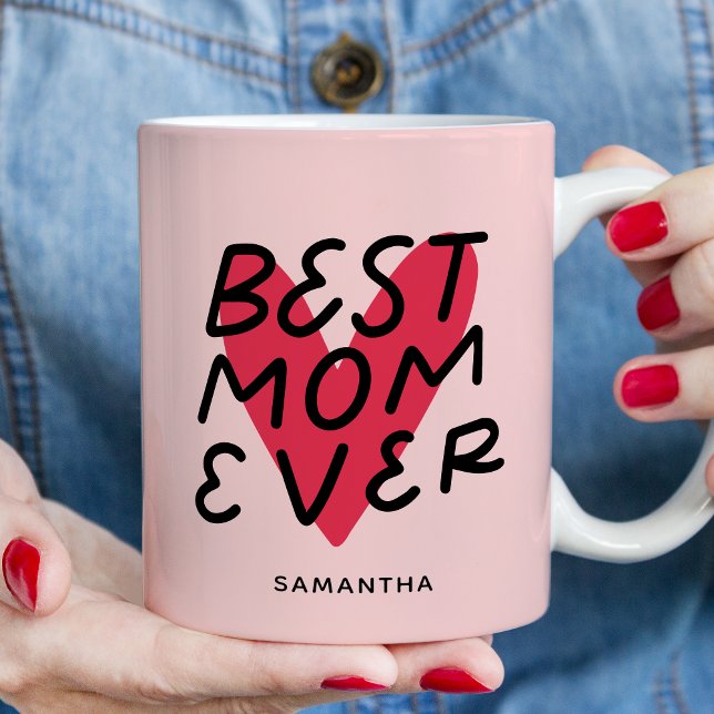 Mug Meilleure Maman Jour de la main moderne (Créateur téléchargé)