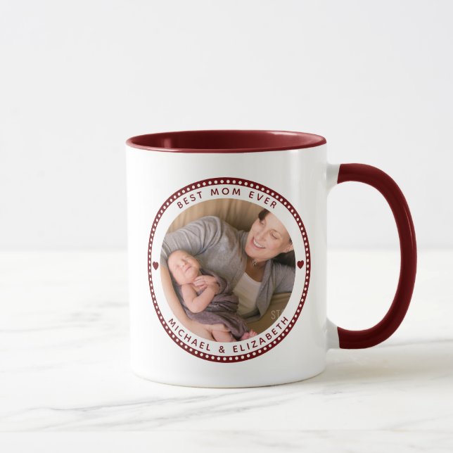 Mug Meilleure Maman Jour des Mères Deux photos Collage (Droite)