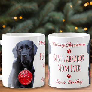 Mug Meilleure maman Labrador jamais Noël mignon Black 