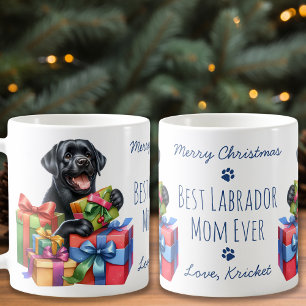 Mug Meilleure maman Labrador Joyeux Noël Black Lab