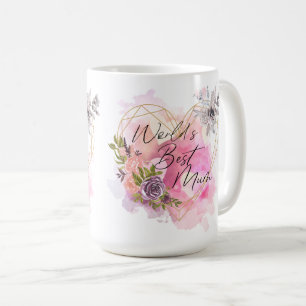 Mug Meilleure maman maman du monde floral cadeau anniv