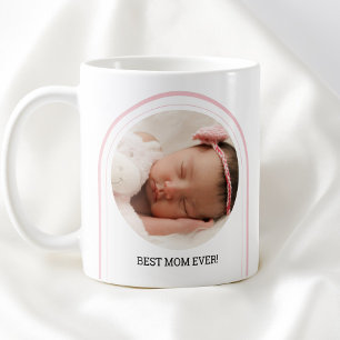 Mug Meilleure Maman Monde 2 Photo Rose Arche Moderne N